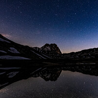 Buy canvas prints of Night Sky at Gran Sasso National Park, The Abruzzo, Italy by Creative Photography Wales