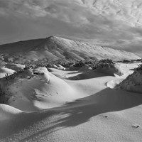 Buy canvas prints of Hay Bluff Snow shadows by Creative Photography Wales