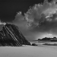 Buy canvas prints of Goscar Rock Tenby by Creative Photography Wales