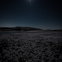 Buy canvas prints of Mynydd Iltyd Frozen Landscape Night Sky by Creative Photography Wales