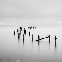 Buy canvas prints of Swanage Pier in monochrome Jurassic Coast in Dorset by Creative Photography Wales
