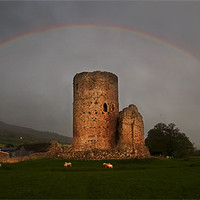 Buy canvas prints of Tretower rainbow by Creative Photography Wales