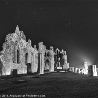 Buy canvas prints of Whitby Abbey starscape by Creative Photography Wales