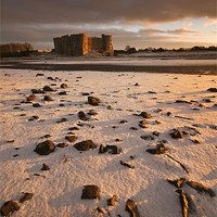 Buy canvas prints of Carew Castle winter view by Creative Photography Wales