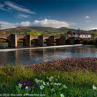 Buy canvas prints of Bridge on the Usk, Crickhowell by Creative Photography Wales