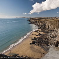 Buy canvas prints of Ogof y Cae coastline by Creative Photography Wales