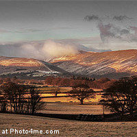 Buy canvas prints of Brecon Beacons Winter Panorama by Creative Photography Wales