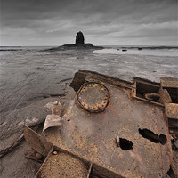 Buy canvas prints of Black Nab Shipwreck by Creative Photography Wales