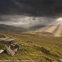 Buy canvas prints of Black mountains glow by Creative Photography Wales