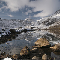 Buy canvas prints of Snowdon winter landscape by Creative Photography Wales
