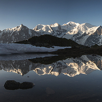 Buy canvas prints of Mont Blanc panorama by Creative Photography Wales