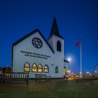 Buy canvas prints of The Norwegian Church by Creative Photography Wales