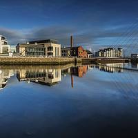 Buy canvas prints of Swansea Marina Panorama by Creative Photography Wales