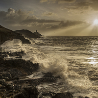Buy canvas prints of Mumbles Lighthouse by Creative Photography Wales