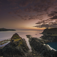 Buy canvas prints of Abereiddy Sunset by Creative Photography Wales