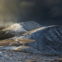 Buy canvas prints of Cribyn Winter Storm, Brecon Beacons  Wales by Creative Photography Wales