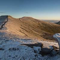 Buy canvas prints of Beacons Winter Frost by Creative Photography Wales