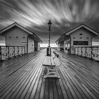 Buy canvas prints of Penarth Pier in monochrome by Creative Photography Wales