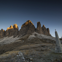 Buy canvas prints of Tre Cime in the Dolomites by Creative Photography Wales