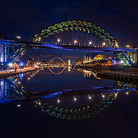 Buy canvas prints of Tyne Bridge at Night by Creative Photography Wales