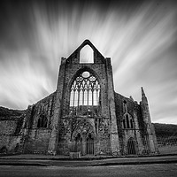 Buy canvas prints of Tintern Abbey Monochrome by Creative Photography Wales