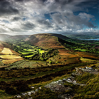 Buy canvas prints of Mynydd Llangorse Autumn Light by Creative Photography Wales