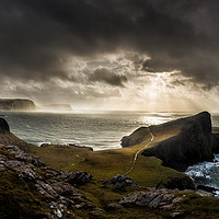 Buy canvas prints of Neist Point autumn light, Isle of Skye by Creative Photography Wales