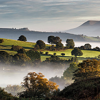 Buy canvas prints of View of Vale of Usk above Talybont ok Usk by Creative Photography Wales