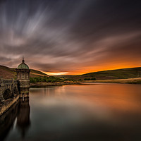Buy canvas prints of Criag Goch Dam Sunset by Creative Photography Wales