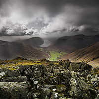 Buy canvas prints of View from Great Gable by Creative Photography Wales