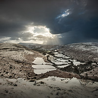 Buy canvas prints of Mynydd Llangorse Winter Landscape by Creative Photography Wales