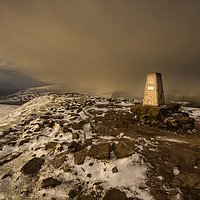 Buy canvas prints of Sugar Loaf Winter Sunset, Brecon Beacons by Creative Photography Wales