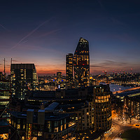 Buy canvas prints of Night view of the city of London by Creative Photography Wales