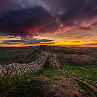 Buy canvas prints of Hadrians Wall Sunrise, Northumberland National Par by Creative Photography Wales