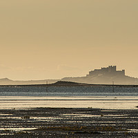 Buy canvas prints of Bamburgh Castle at Dawn, Northumbeland Coast by Creative Photography Wales