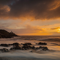 Buy canvas prints of Mumbles Lighthouse from Bracelet Bay by Creative Photography Wales