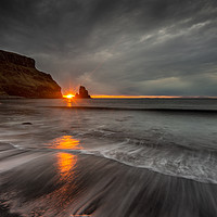 Buy canvas prints of Talisker Bay Sunset, Isle of Skye, Scotland by Creative Photography Wales