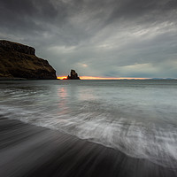 Buy canvas prints of Talisker Bay Sunset, Isle of Skye, Scotland by Creative Photography Wales