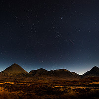 Buy canvas prints of The Red Cuillins at Night on Isle of Skye by Creative Photography Wales