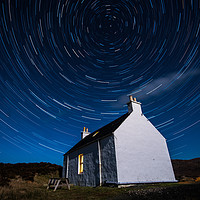 Buy canvas prints of Allt Dearg Cottage Night sky at Sligachan on Isle  by Creative Photography Wales