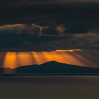 Buy canvas prints of Sunset over Isle of Rum from Isle of Skye by Creative Photography Wales