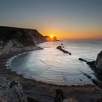 Buy canvas prints of St Oswalds Bay on the Jurassic Coast in Dorset by Creative Photography Wales