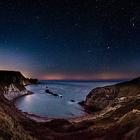 Buy canvas prints of St Oswalds Bay on the Jurassic Coast in Dorset by Creative Photography Wales