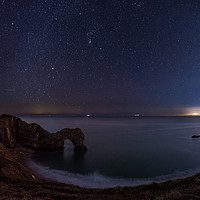 Buy canvas prints of Durdle Door at Night, Jurassic Coast by Creative Photography Wales