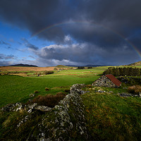 Buy canvas prints of Ynyspandy Slate Mill Rainbow, Snowdonia National P by Creative Photography Wales
