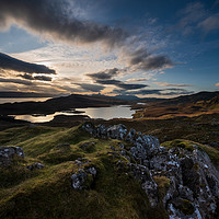 Buy canvas prints of Landscape View over Loch Fada from Storr on Isle o by Creative Photography Wales