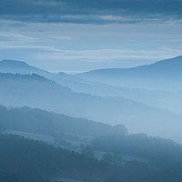 Buy canvas prints of Suagr Loaf and the Black Mountains by Creative Photography Wales