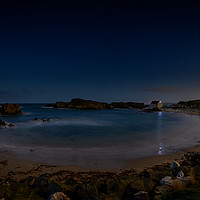 Buy canvas prints of The Night Sky, Ballintoy Coastline on the The Caus by Creative Photography Wales
