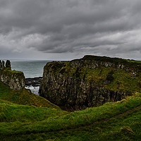 Buy canvas prints of Dunseverick Castle Remains on the Causeway Coast i by Creative Photography Wales