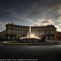 Buy canvas prints of Santa Maria degli Angeli and Piazza Della Republica_Rome, Italy by Creative Photography Wales